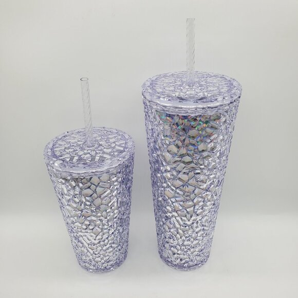 Starbucks Iridescent Gem Gemstone 16 OZ & 24 Oz Tumbler Cold Cup Set 2024 - Picture 2 of 4